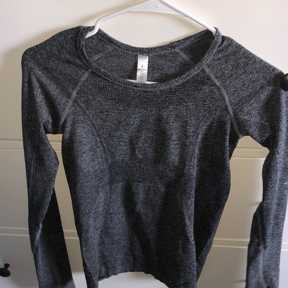 Gray longsleeve workout shirt